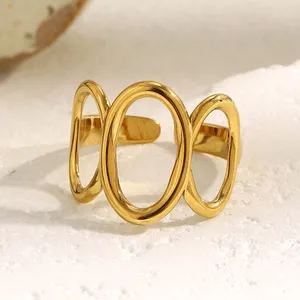 Stainless Steel Ring With 18mm Inner Diameter, 12mm Width, High Polished Surface, Suitable for Men's Jewelry thumbnail-1