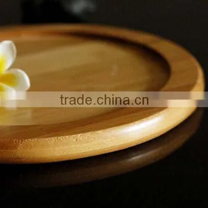 Bamboo Cutting Board Wood Pizza Peel / Cutting Board / Serving Tray Round Pizza Cutting Board thumbnail-3