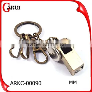 China Supplier Cheap Alloy Whistle Keychain thumbnail-1