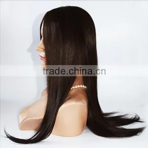AAAAA Grade Natural Hair Line Silky Straight Glueless Full Lace 100% Human Hair Wig Peruvian Full Lace Wig thumbnail-3
