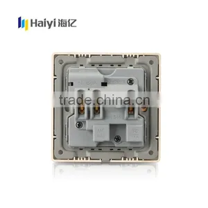 Champaign Gold Color 1 Gang 15A Wall Socket Switch Supplier's Choice thumbnail-3