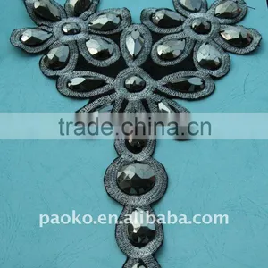 Embroidery Applique, Vneckline, Neckline Motif, Embroidery Sew on thumbnail-1