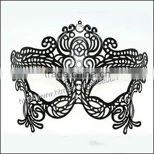 New Fashion Black Butterfly Bleach Hollow Mask for Dance Ball With Crystal and Rhinestone thumbnail-1