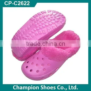 Fashion High Elasticity High Heel Fur Lined Clogs thumbnail-1