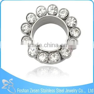 New Design Body Piercing Jewelry Stainless Steel Ear Tunnel With Beads thumbnail-6