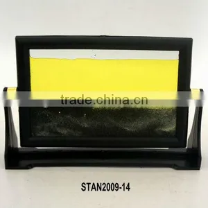 Yellow Sand Art Pictures/Moving Sand Picture With Plastic Stand thumbnail-1