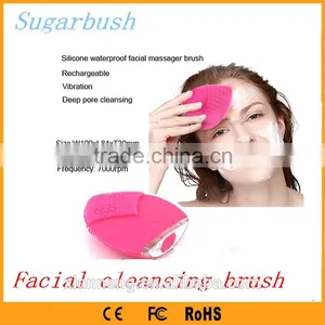 Popular Electric Face Brush Vibrating Facial Massager Silicone Face Cleaning Brush thumbnail-3