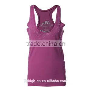 Ladies High Quality Fashion Stone Printed Tank Tops thumbnail-1