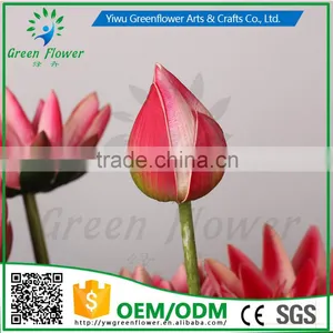 Greenflower 2016 Wholesale Real Touch Latex PU Latus Bud China Handscrafts Artificial Flowers Rose for Wedding Decoration thumbnail-2
