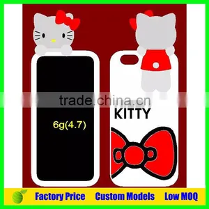 Hello Kitty Design Cheap Silicone 3d Phone Case Cover for Iphone 6 4.7 Phone Back Cover thumbnail-2