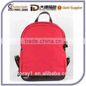 Portable Shoulder Leather Canvas Kids Backpack Bag for School thumbnail-1
