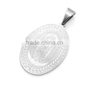 Virgen de Guadalupe Stainless Steel Pendant, Religious Pendant thumbnail-1