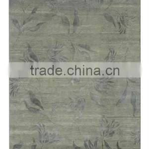 705 Lt. Blue Handspun Woolen Carpets With Artificial Silk thumbnail-1