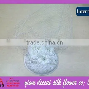Top Quality Hair Fitted Wholesale Wedding Flower Sinamay Hat Arrangements thumbnail-1