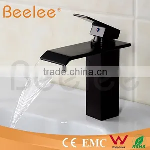 NEW Square Antique ORB Brass Single Handle Waterfall Basin Faucet/copper Water Tap thumbnail-1