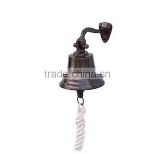 Solid Brass Antique Rust Free Nautical Bell Boat Ship Bells NBB 007 thumbnail-1