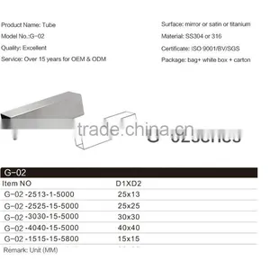 High Quality Custom-Made Professional Design 304 Rectangular Stainless Steel Tube Standard Size thumbnail-3