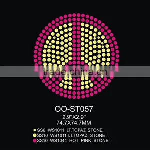 Symbol Peace Rhinestones Hotfix Clothing thumbnail-1