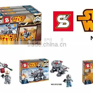 SY218 3pcs/lot Space War Plastic Minifigure Building Block Toys thumbnail-1