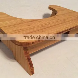 Bamboo Potty Stool Toilet Step Stool thumbnail-1