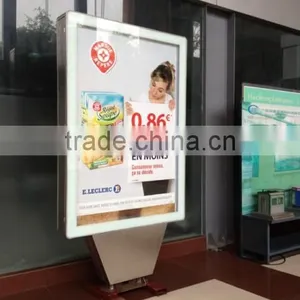 Prefab LED Advertising Light Box With Bottom Base in High Quality Stainless Steel,city Double Sides LED Advertising Light Box thumbnail-1