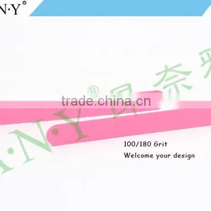 Nail Care Shaping and Polishing Tool PP Board Pink Hot Sale Nail File 100/180 Grit thumbnail-3