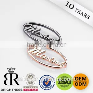 Brand Name Clothing Labels Printed Garment Label Handmade Metal Label thumbnail-1