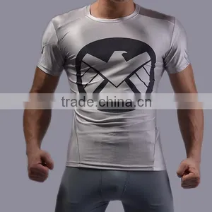New Arrival Men Marvel Superhero Compression T Shirt Quick Dry Running Gym Fitness Tights for Male thumbnail-1