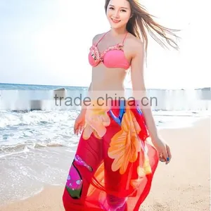 Beach Chiffon Wrap Hawaiian Sarong Skirt Bikini Cover up Scarf thumbnail-2