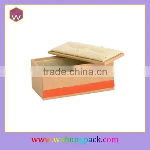 Rectangle Paper Cufflink Gift Box Fashion Yellow Cufflink Box Cardboard With Velvet Lining thumbnail-1