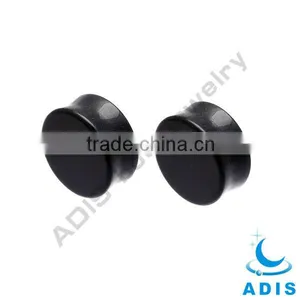 Black Acrylic Piercing Body Jewelry Gauge thumbnail-2