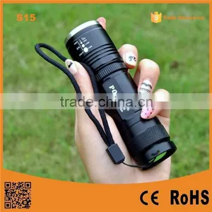 High Power Rechargeable Zoom Led Aluminium Flashlight thumbnail-1