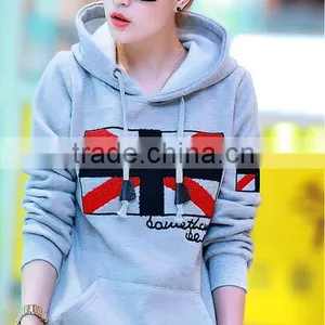 Printed Woman Sweater . Woman Fashion Hooded Raglan Sweater thumbnail-4