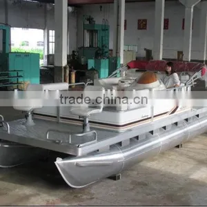 18 Feet Center Console Aluminum Fishing Pontoon Boat thumbnail-1
