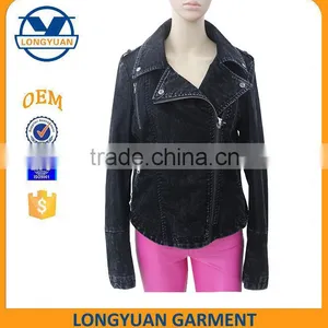 Breathable Latest Fashion Sexy Style pu Leather Jacket for Woman thumbnail-1