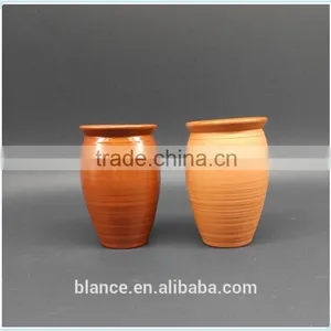 Matt Finish Outside Clay Mug Custom Design Tall Terracotta Cup thumbnail-2
