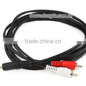 Good Price PC/DVD Audio/Video Cable 3.5mm Stereo to 2 RCA Male thumbnail-1