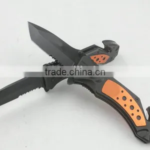 OEM Folding Rescue Knife With Orange Handle thumbnail-3