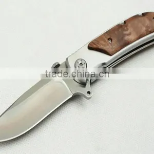 OEM Outdoor Hunting Knife With Wooden Handle thumbnail-1