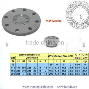 Plastic PVC Van Stone Flange for Water Supply DIN Standard PN10 thumbnail-3