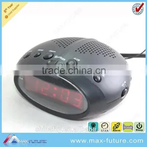 F-1750 0.6 Inch LED Clock Radio,Alarm Clock Radio AM/FM,Alarm/Snooze/Sleep Function thumbnail-1