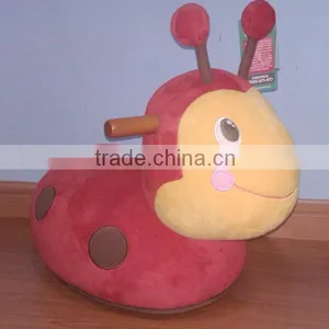 Ride on Plush Rocking Lotty Toy, Wooden Rocking Chair Toy for Kids thumbnail-1