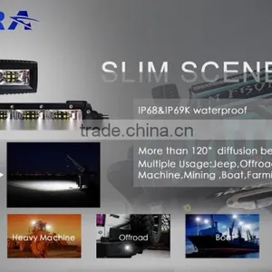 Newest 2" 40W LED Single Row Scene Light Bar Jeep UTV ATV Tractors Construction Truck thumbnail-2