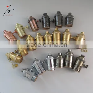 Vintage Edison E26 E27 Socket Ceiling Lamp Holder Brass Bulb Base 220V/110V thumbnail-1