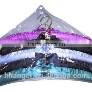 Padded Satin Clothes Hanger for Suit, Shirt, Gray Colour thumbnail-2