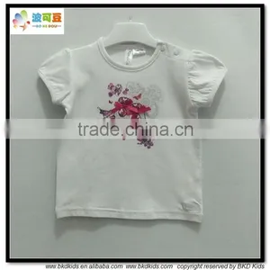 BKD Cotton Blank White Baby Girl T-shirts thumbnail-1