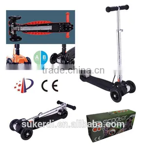 New Patented Product High Quality Foldable Kids Kick Scooter Kids Trike Scooter thumbnail-2