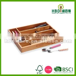 Bamboo Kitchen Cutlery Tray,bamboo Organizer,wood Cutlery Tray Wholesale thumbnail-1
