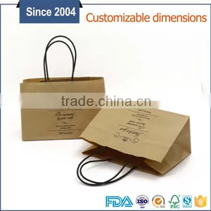 Christmas Gift Paper Bags With Your Own Logo,twist Handle Brown Kraft Paper Bag thumbnail-1