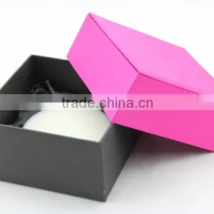 Luxury Custom Made Pink Jewelry Packing Box With Satin Pad thumbnail-2